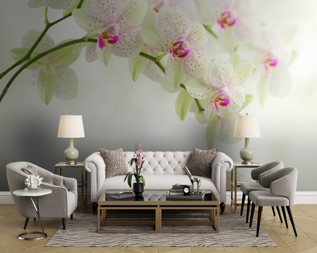 Pale orchid over water — interior 1
