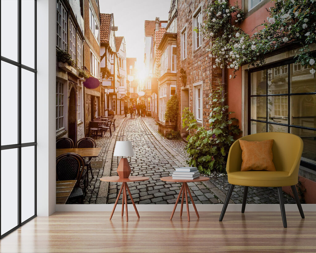 Sunlit flower alley — interior 3