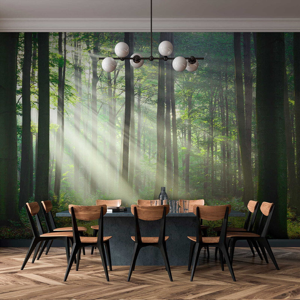 Light through straight trunks — interior 11