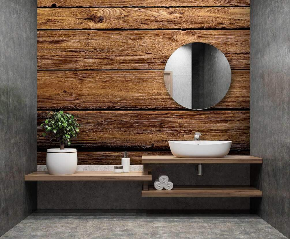 Old honey-brown planks — interior 1