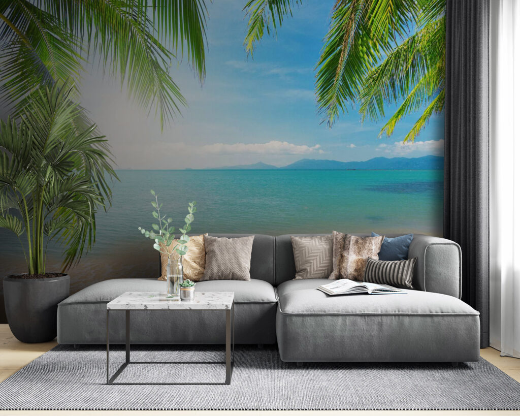Palms over calm sea — interior 5