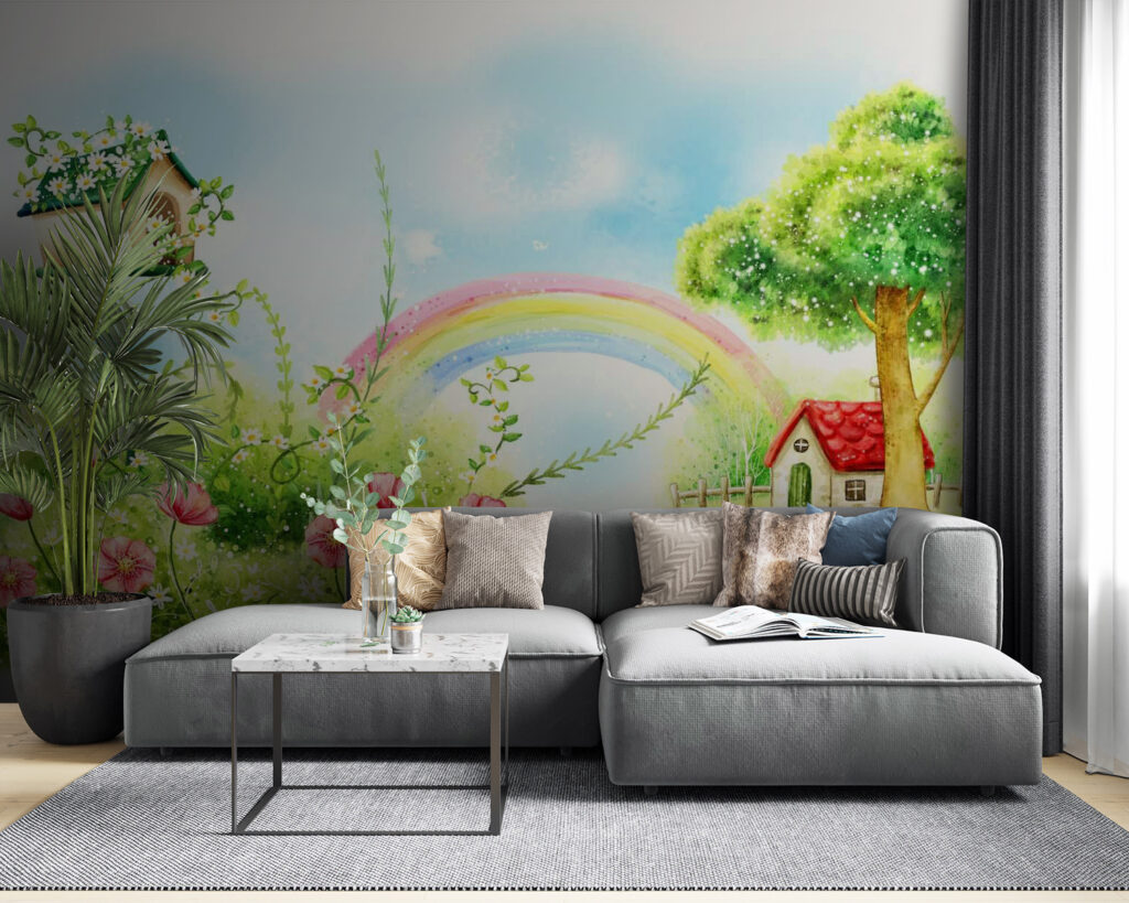 Birdhouse beside a rainbow — interior 2