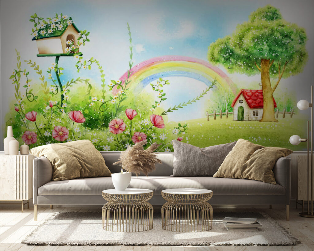 Birdhouse beside a rainbow — interior 3