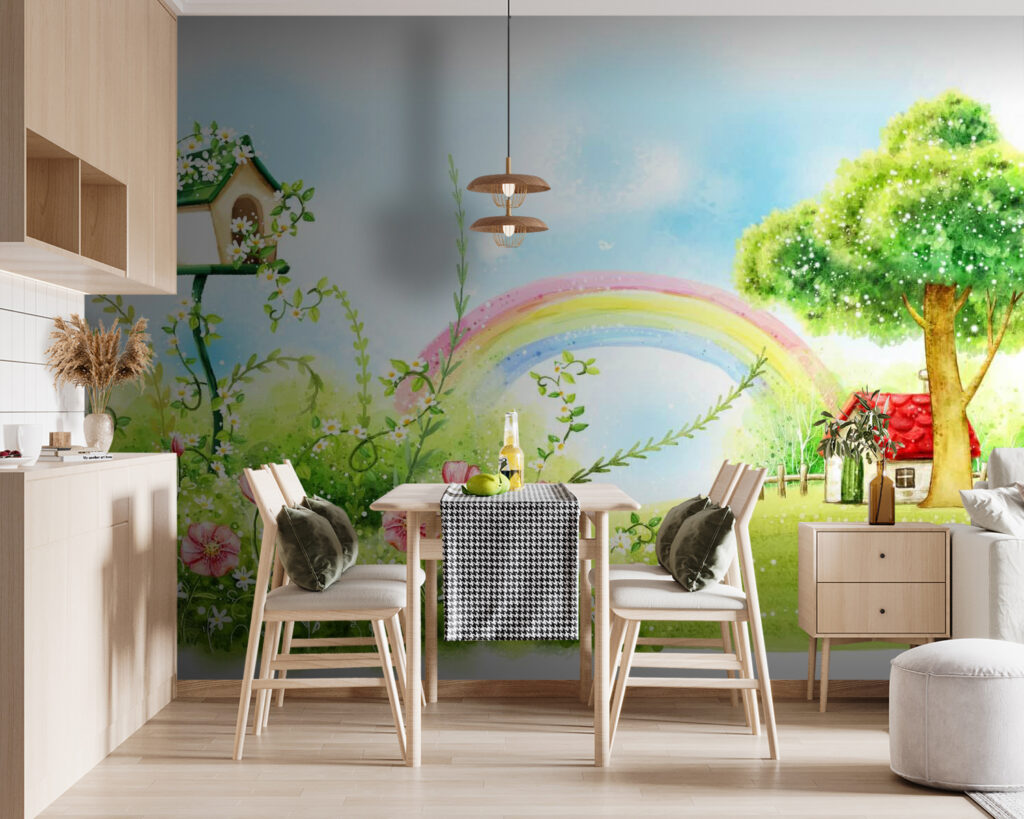 Birdhouse beside a rainbow — interior 4