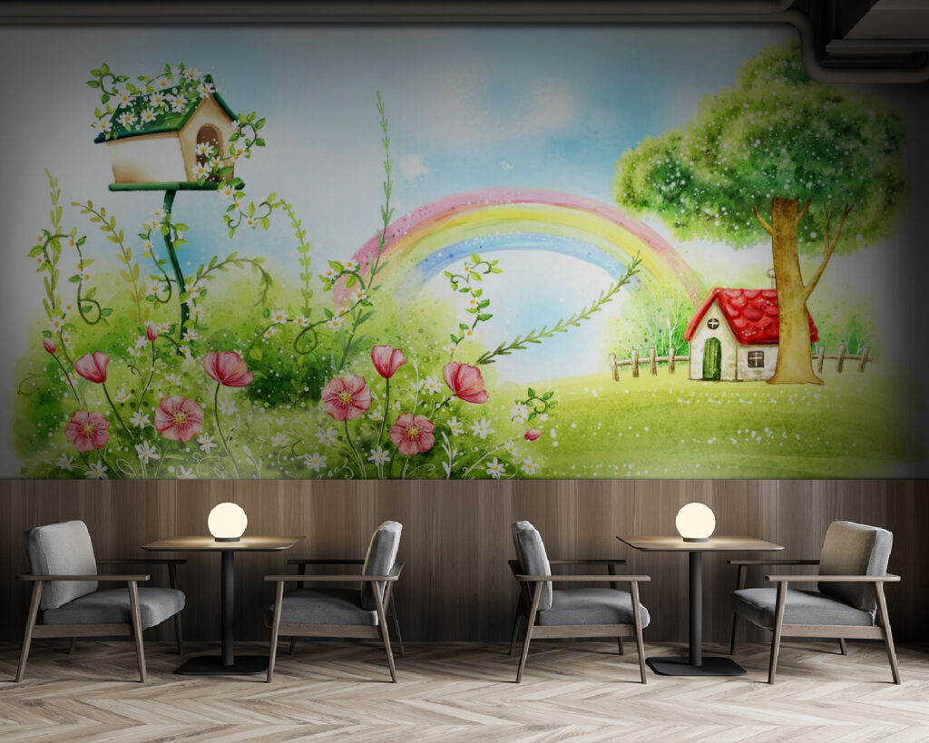 Birdhouse beside a rainbow — interior 5
