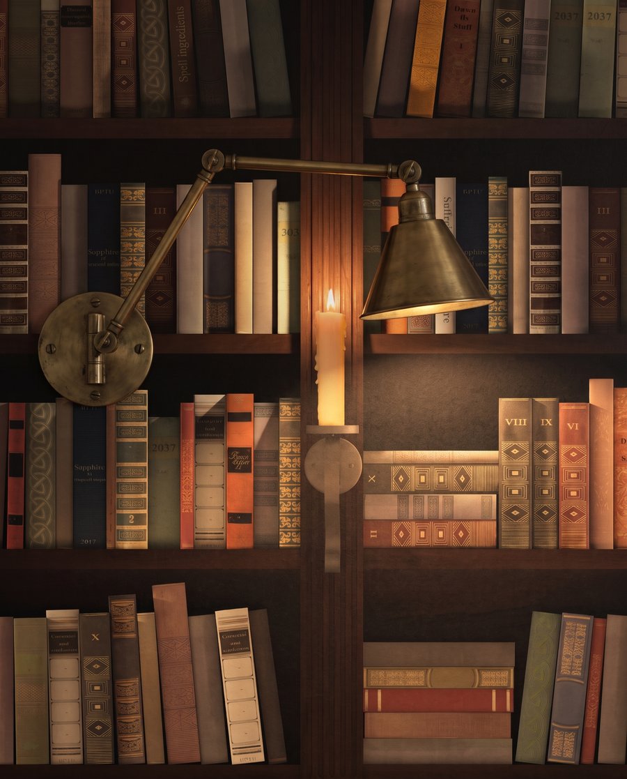 Library Wall — detail