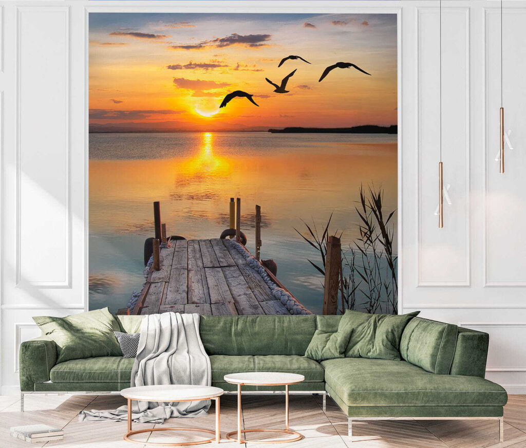 Gulls over a jetty — interior 3