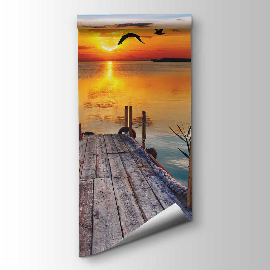 Gulls over a jetty — product view