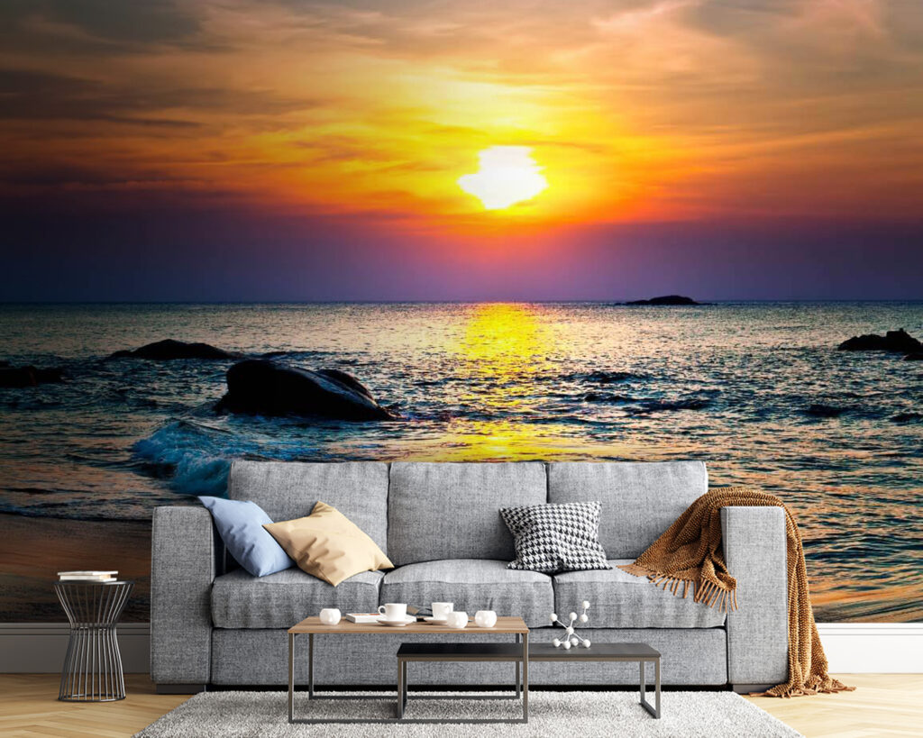 Evening waves on sand — interior 1