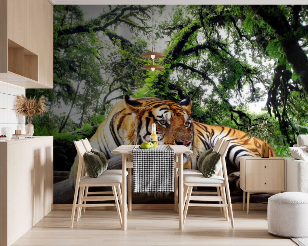 Tiger on a branch — interior 1