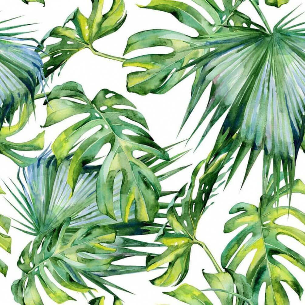Dense palm leaf pattern — full design