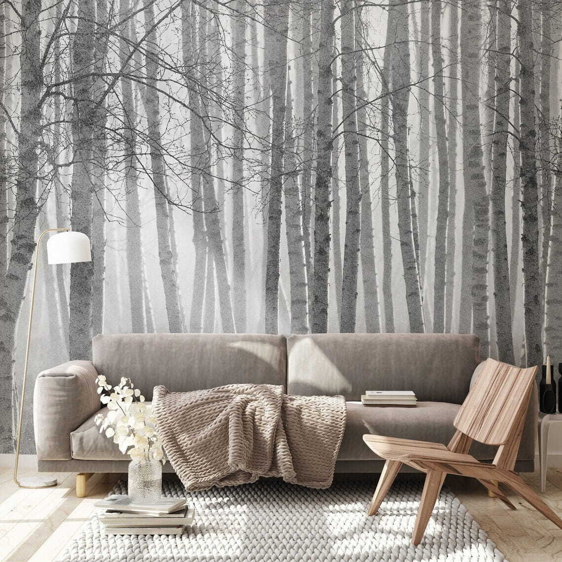 Birch forest in mist — interior 5