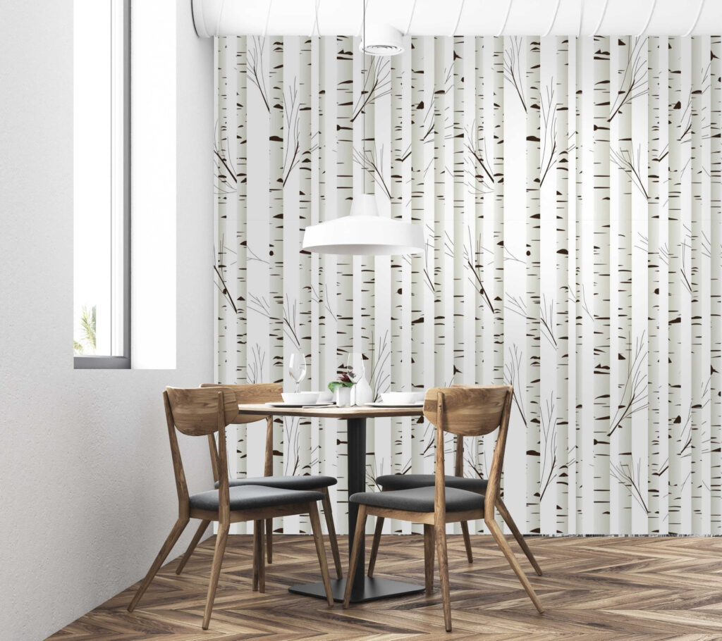 White birch pattern — interior 1