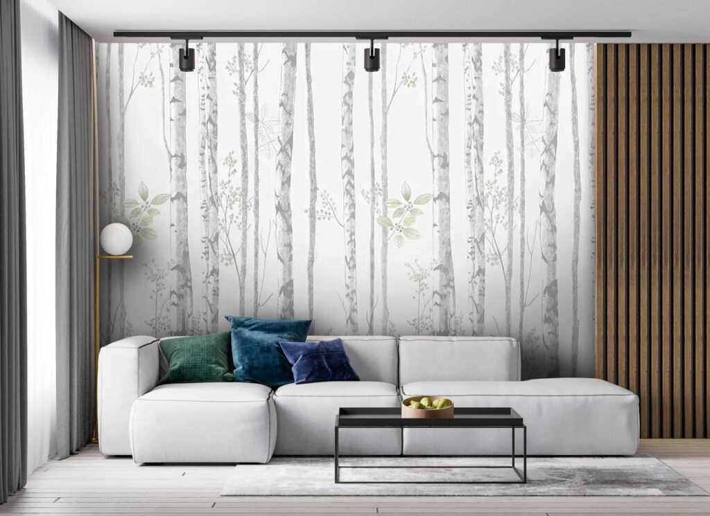 Birches with green leaves — interior 2