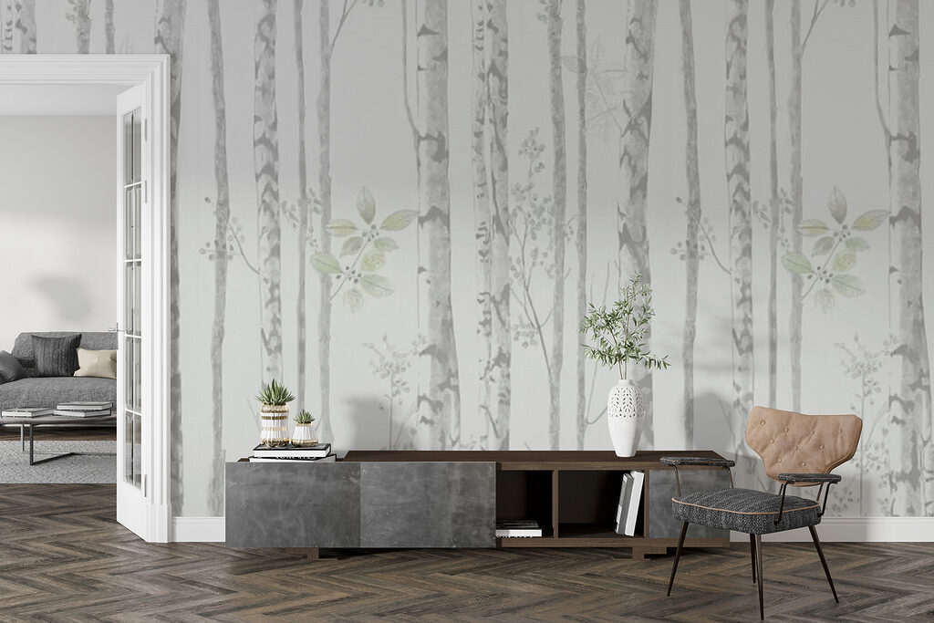 Birches with green leaves — interior 6