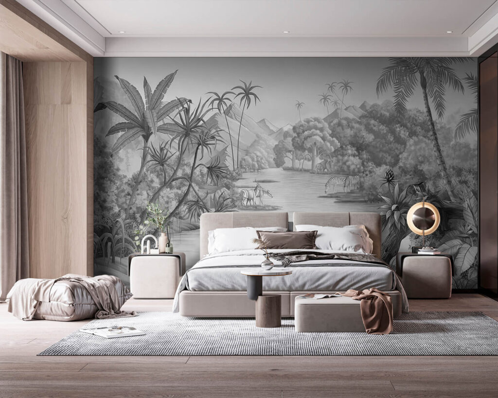 Palms framing small boats — interior 2