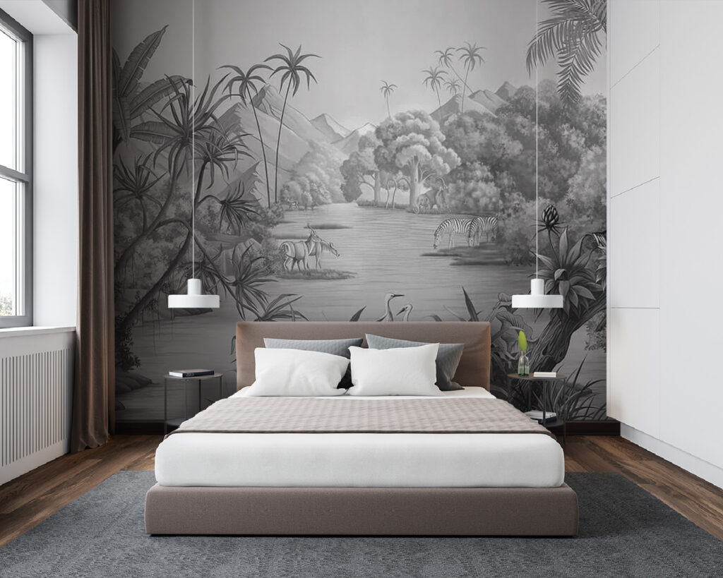 Palms framing small boats — interior 4