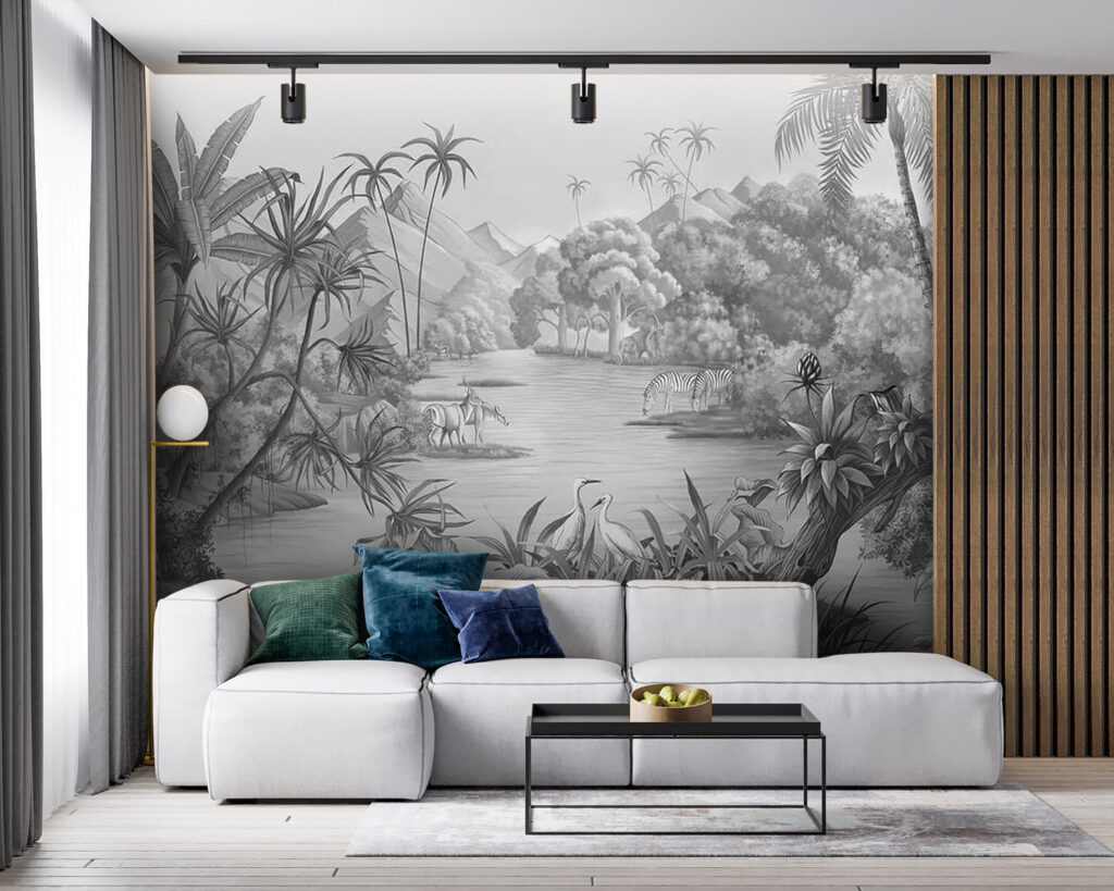 Palms framing small boats — interior 7