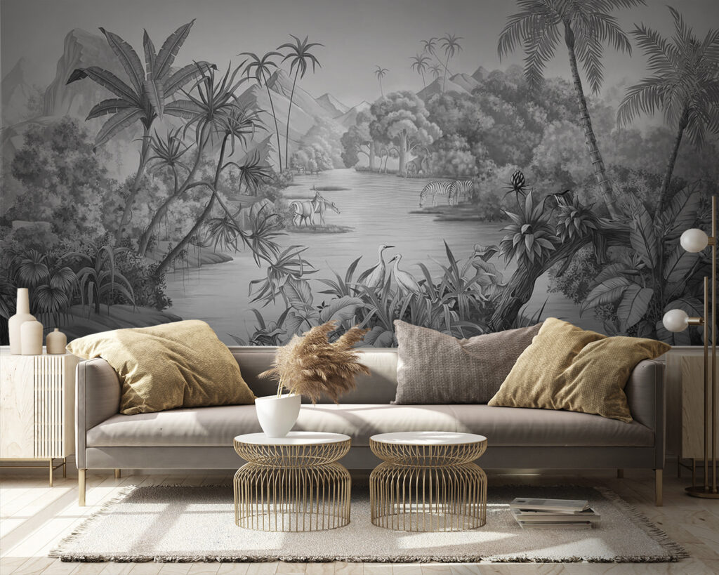 Palms framing small boats — interior 10
