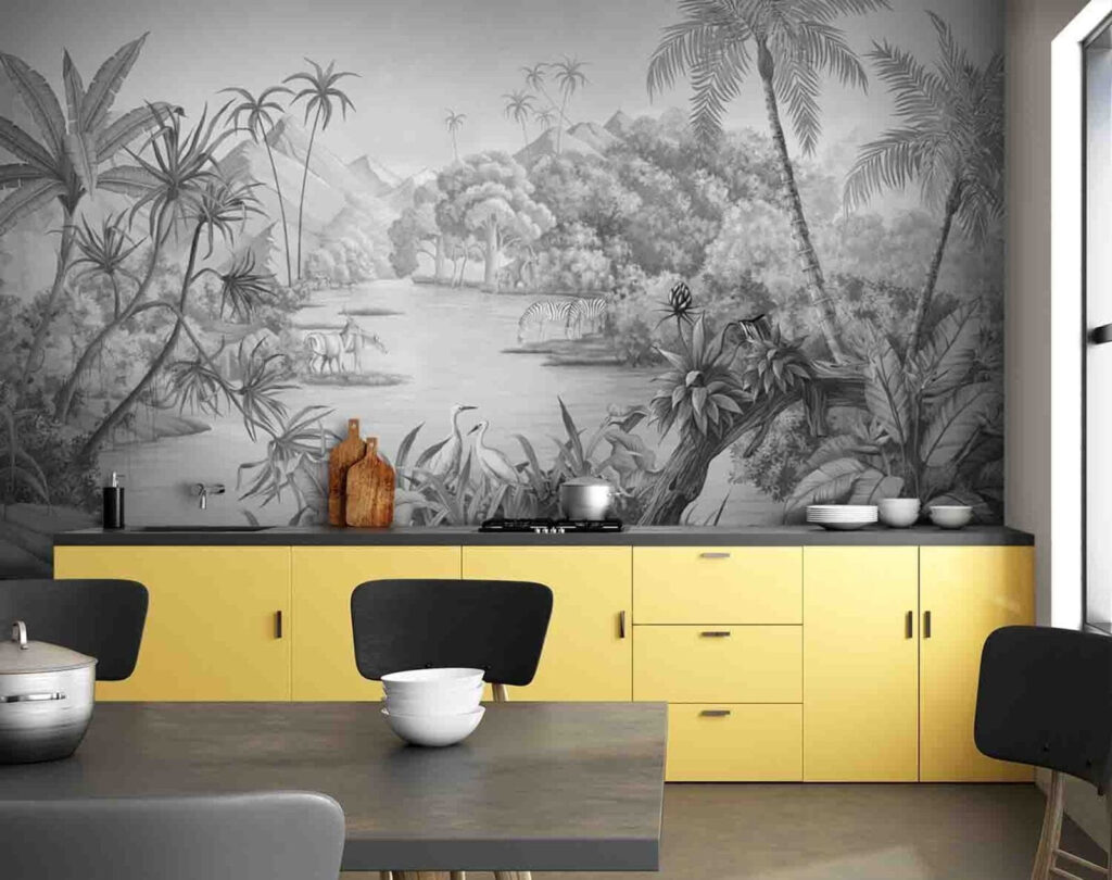 Palms framing small boats — interior 1