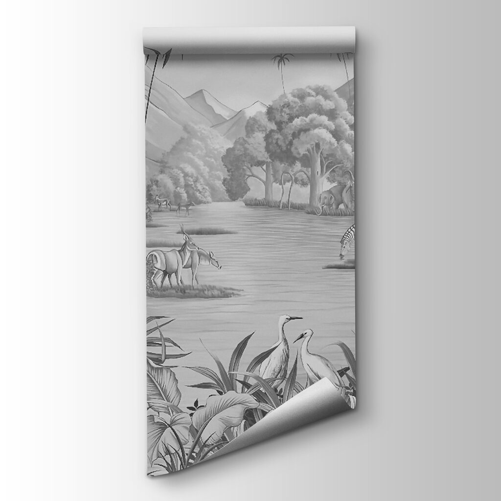 Palms framing small boats — product view