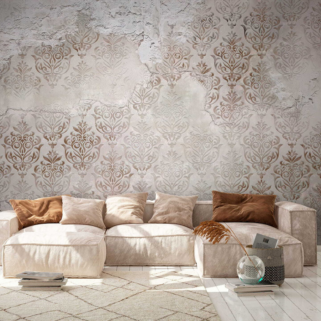 Ornaments on weathered paint — interior 4