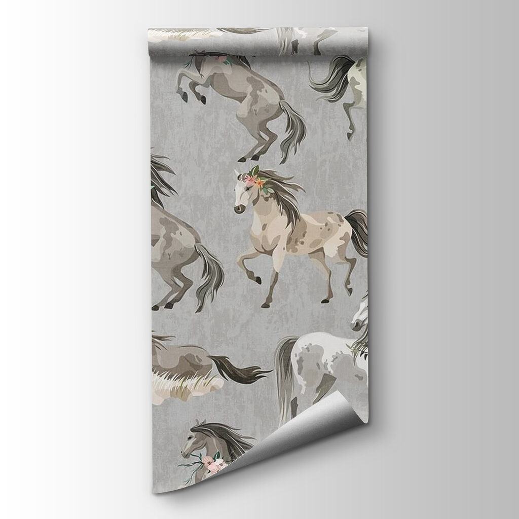 Horses in watercolour pattern — product view