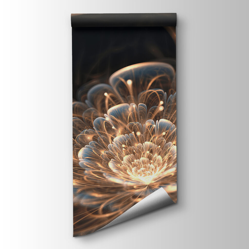 Glowing flower in gold — product view