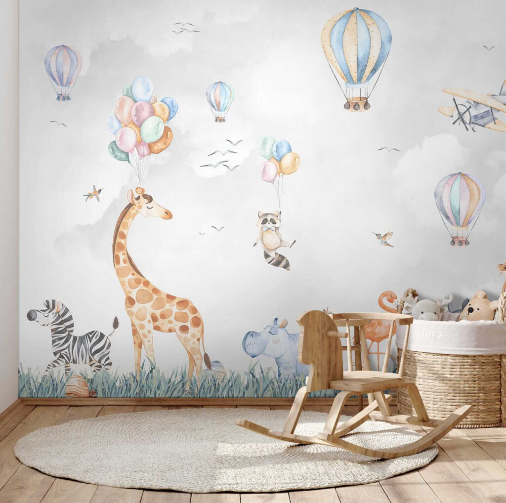 Animals under balloons — interior 4