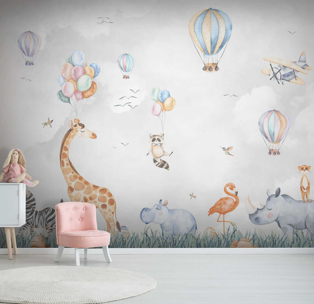 Animals under balloons — interior 7