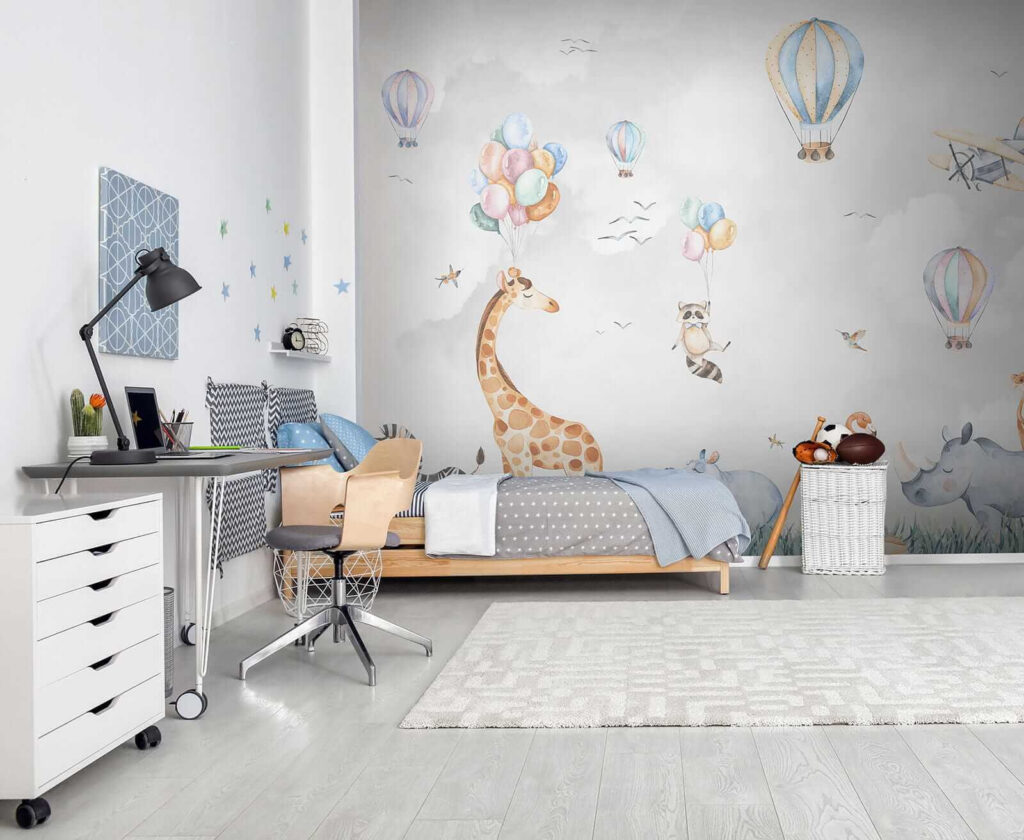 Animals under balloons — interior 8