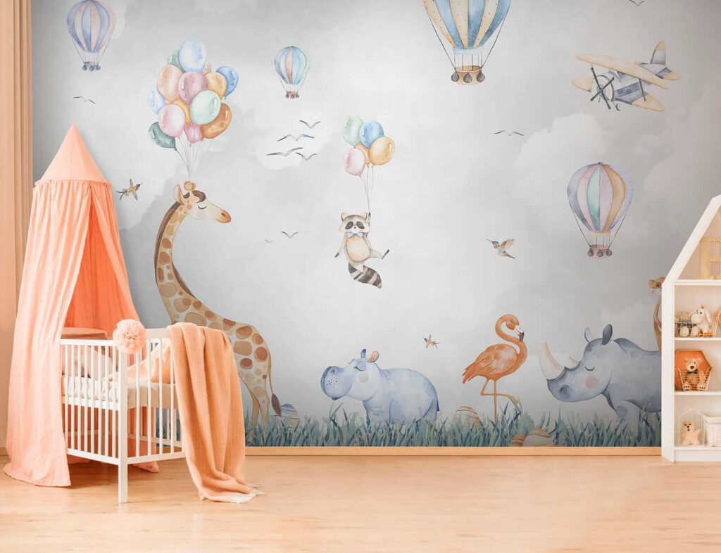 Animals under balloons — interior 9