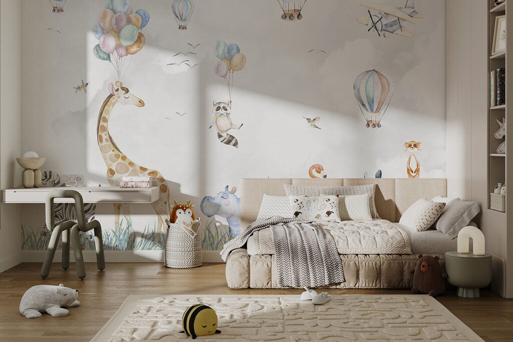 Animals under balloons — interior 11
