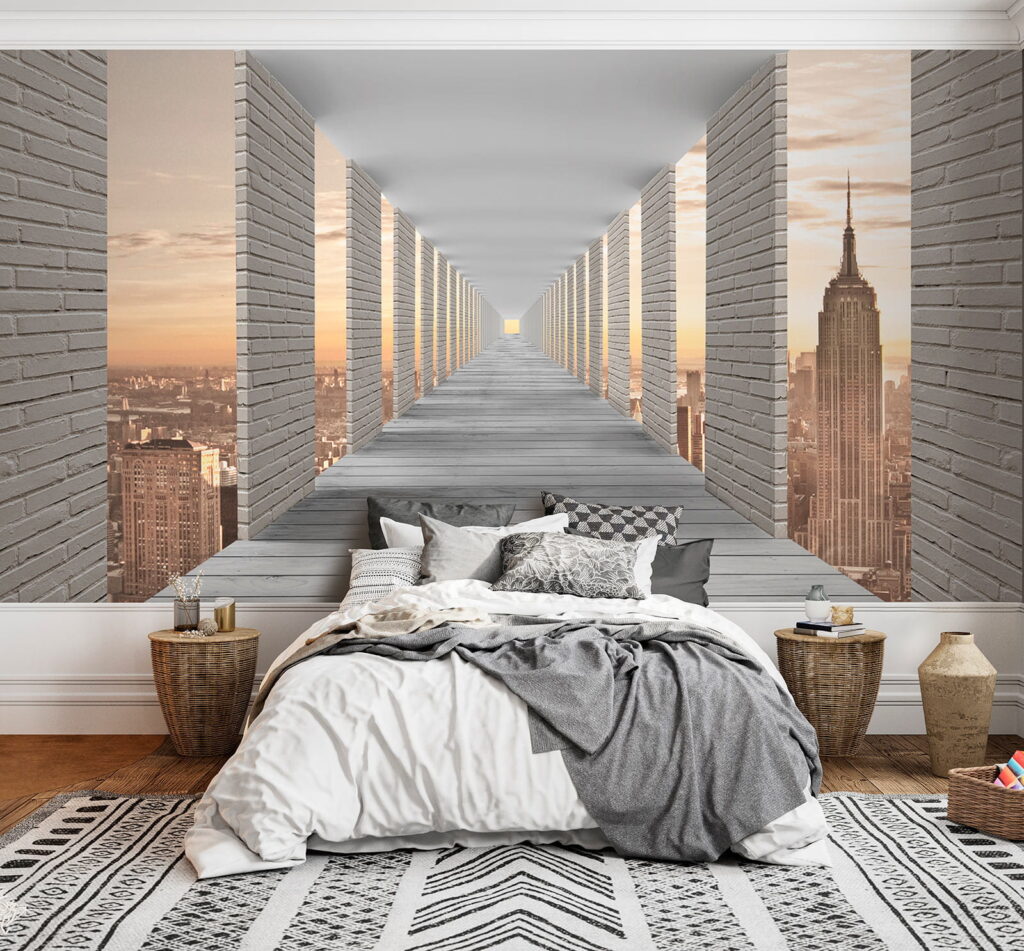 Colonnade at dusk — interior 2