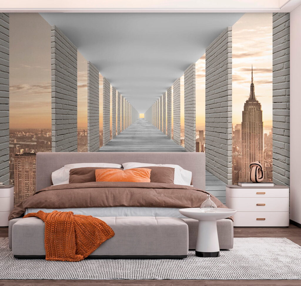 Colonnade at dusk — interior 3