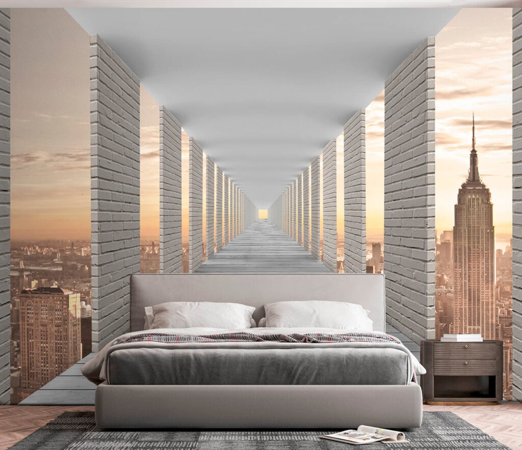 Colonnade at dusk — interior 5