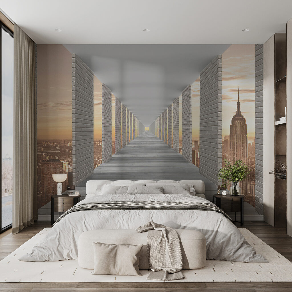 Colonnade at dusk — interior 10