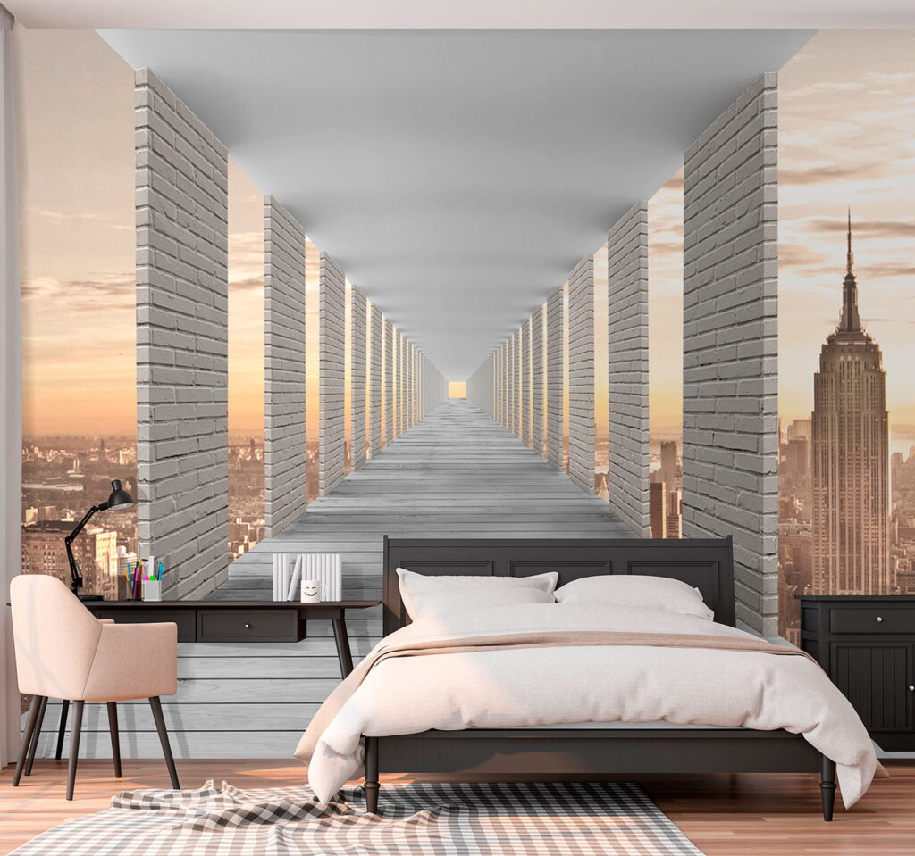 Colonnade at dusk — interior 6