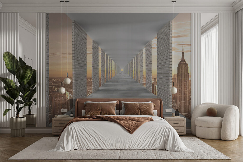 Colonnade at dusk — interior 11