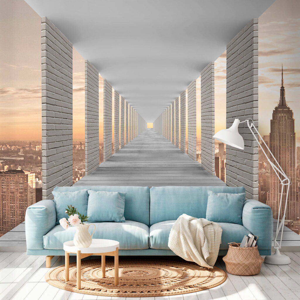 Colonnade at dusk — interior 7