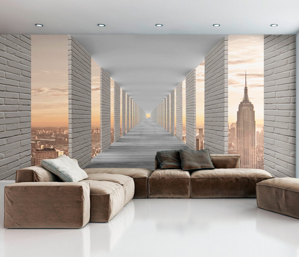 Colonnade at dusk — interior 8