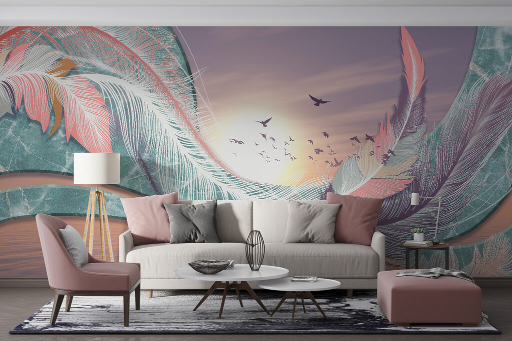 Feathers over evening water — interior 3