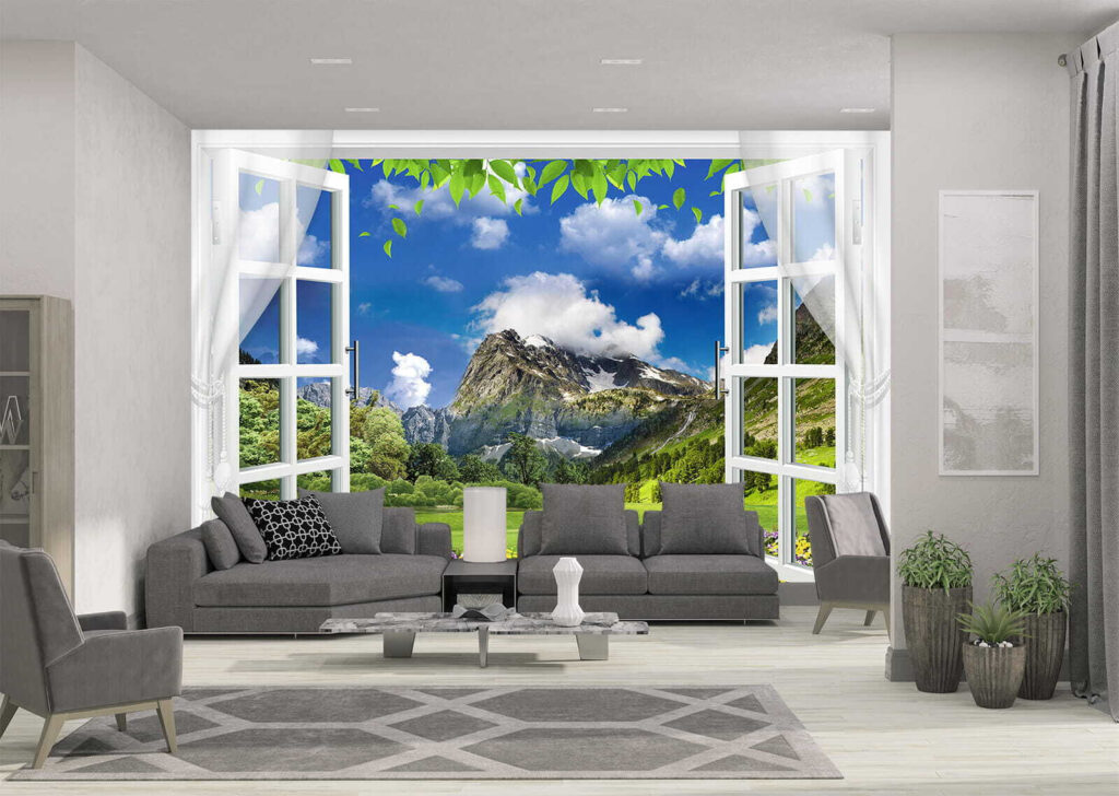 Mountain meadow view — interior 1