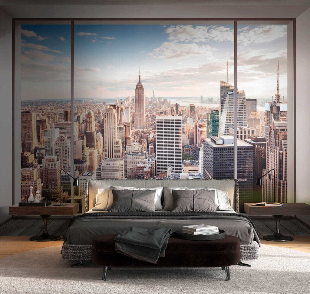 Skyline through a window — interior 2