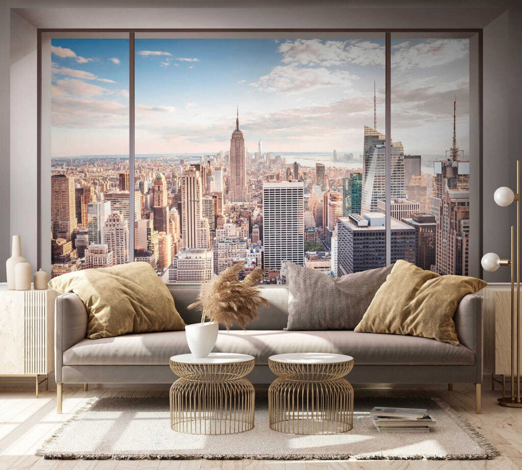 Skyline through a window — interior 4
