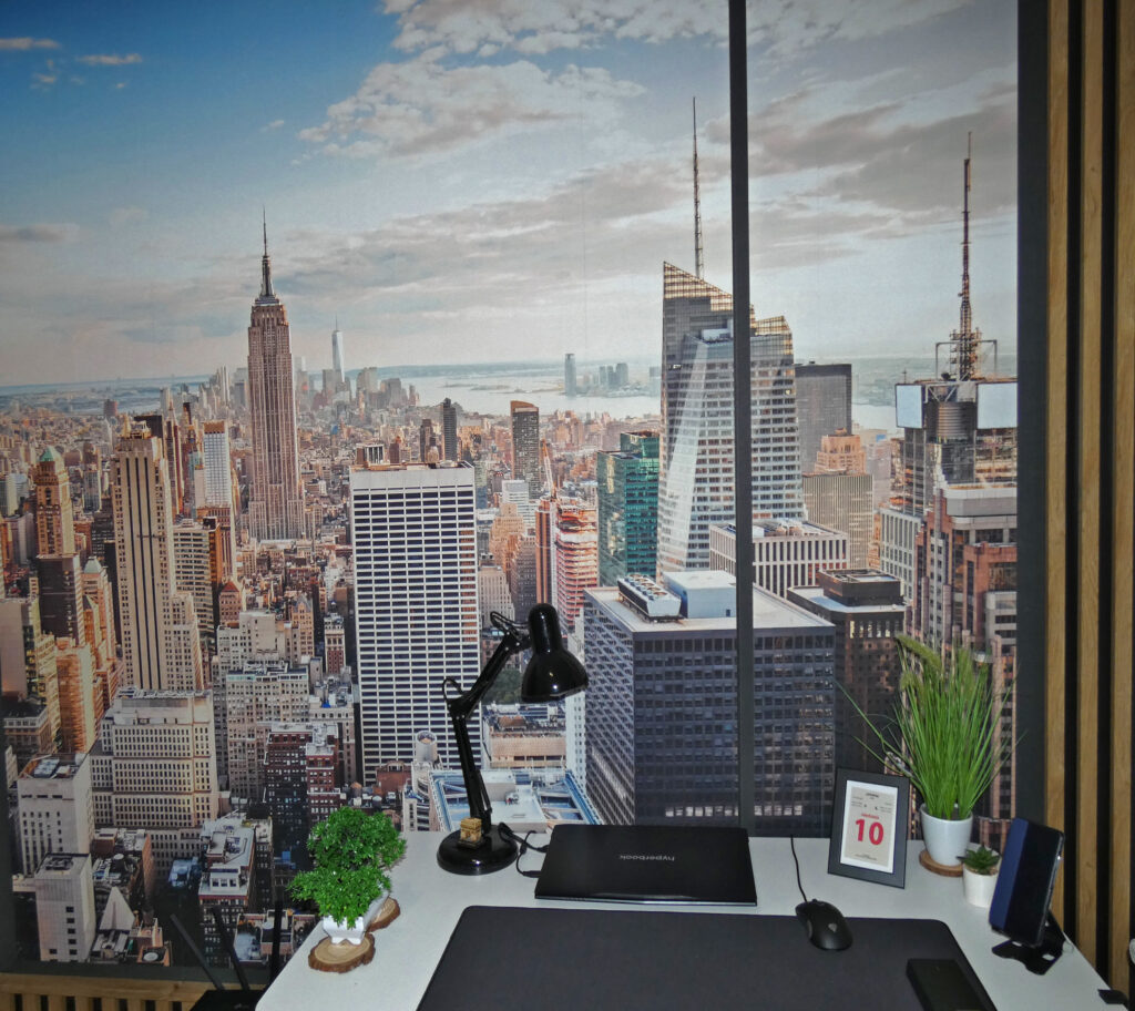 Skyline through a window — interior 10