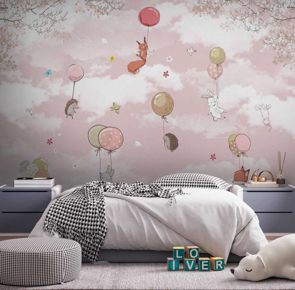 Forest animals on balloons — interior 1