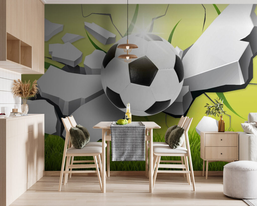 Football through a wall — interior 1