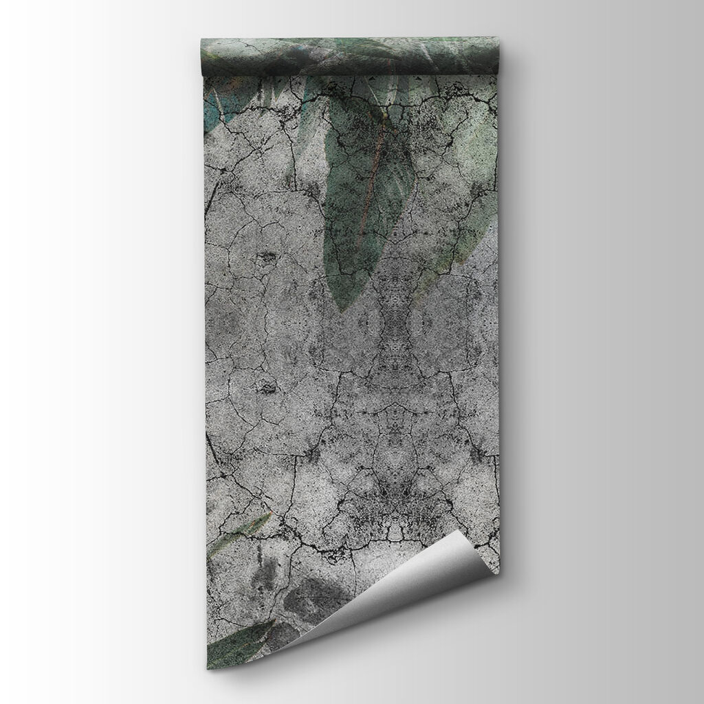 Green leaf on grey — product view