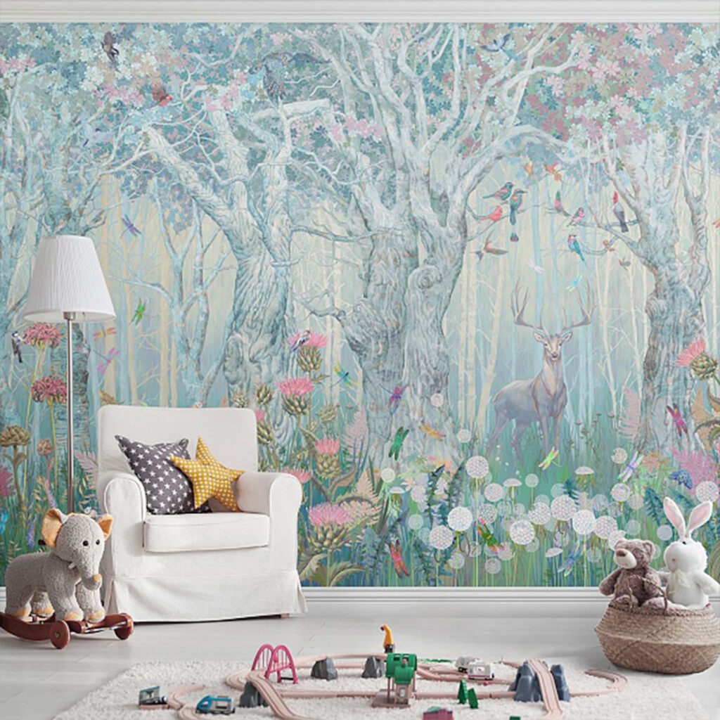 Branches above small flowers — interior 1